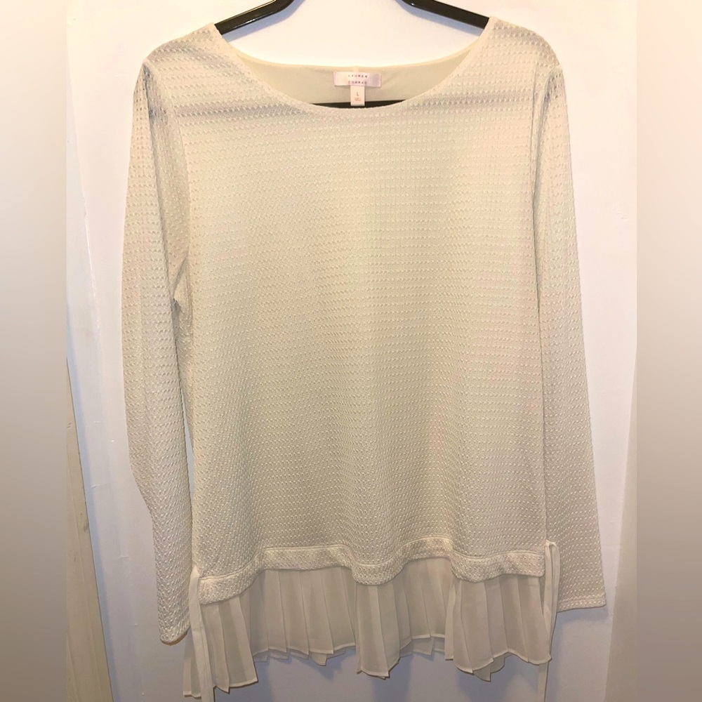 LAUREN CONRAD BEIGE SHIRT SIZE L